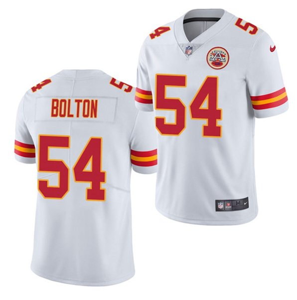 Men's Kansas City Chiefs #54 Nick Bolton White 2021 Draft Limited Stitched NFL Jersey